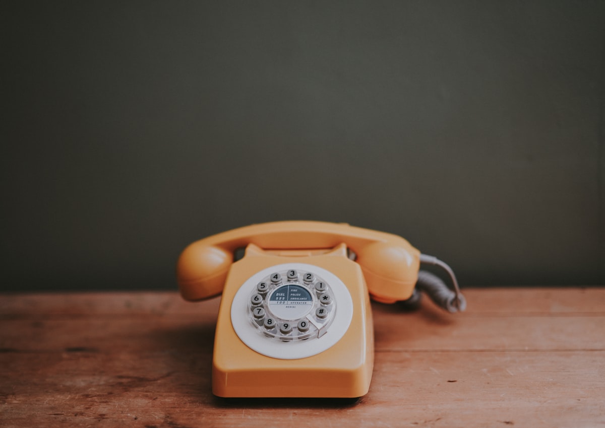 Retro telephone — give us a ring